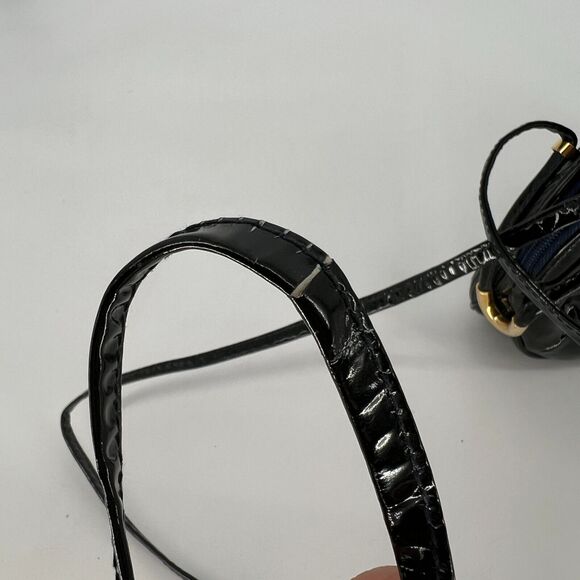 Vtg Saks‎ Fifth Avenue Handbag Green Crossbody Italy Circle Ball Patent Leather - Picture 14 of 15